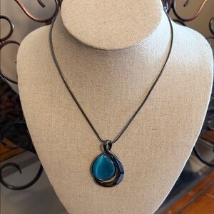 Lia Sophia Teardrop Blue Necklace